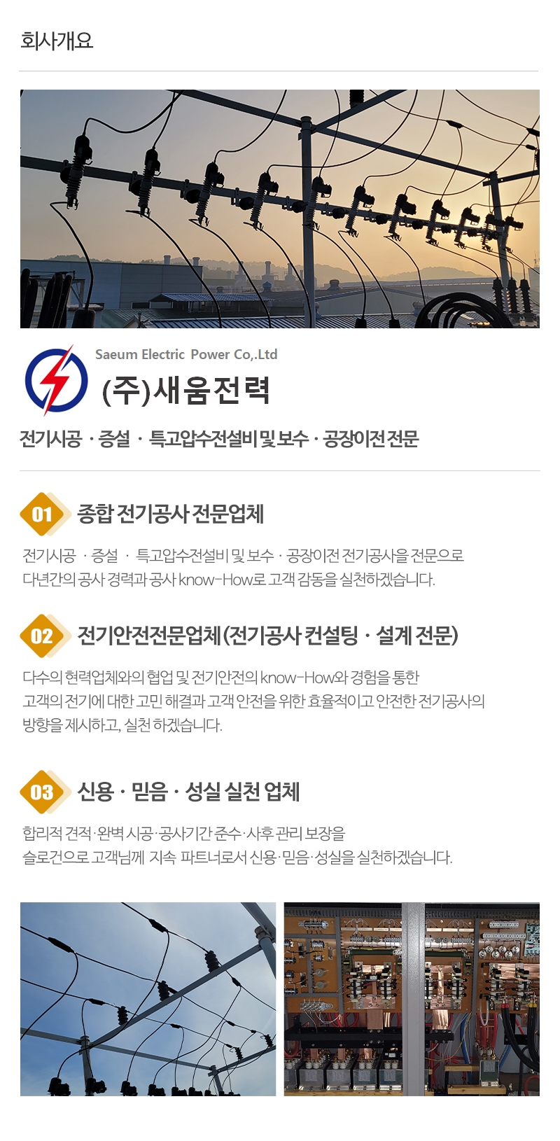 ㈜새움전력_내용